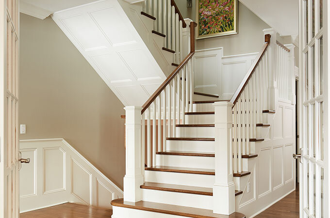 Custom built home staircases