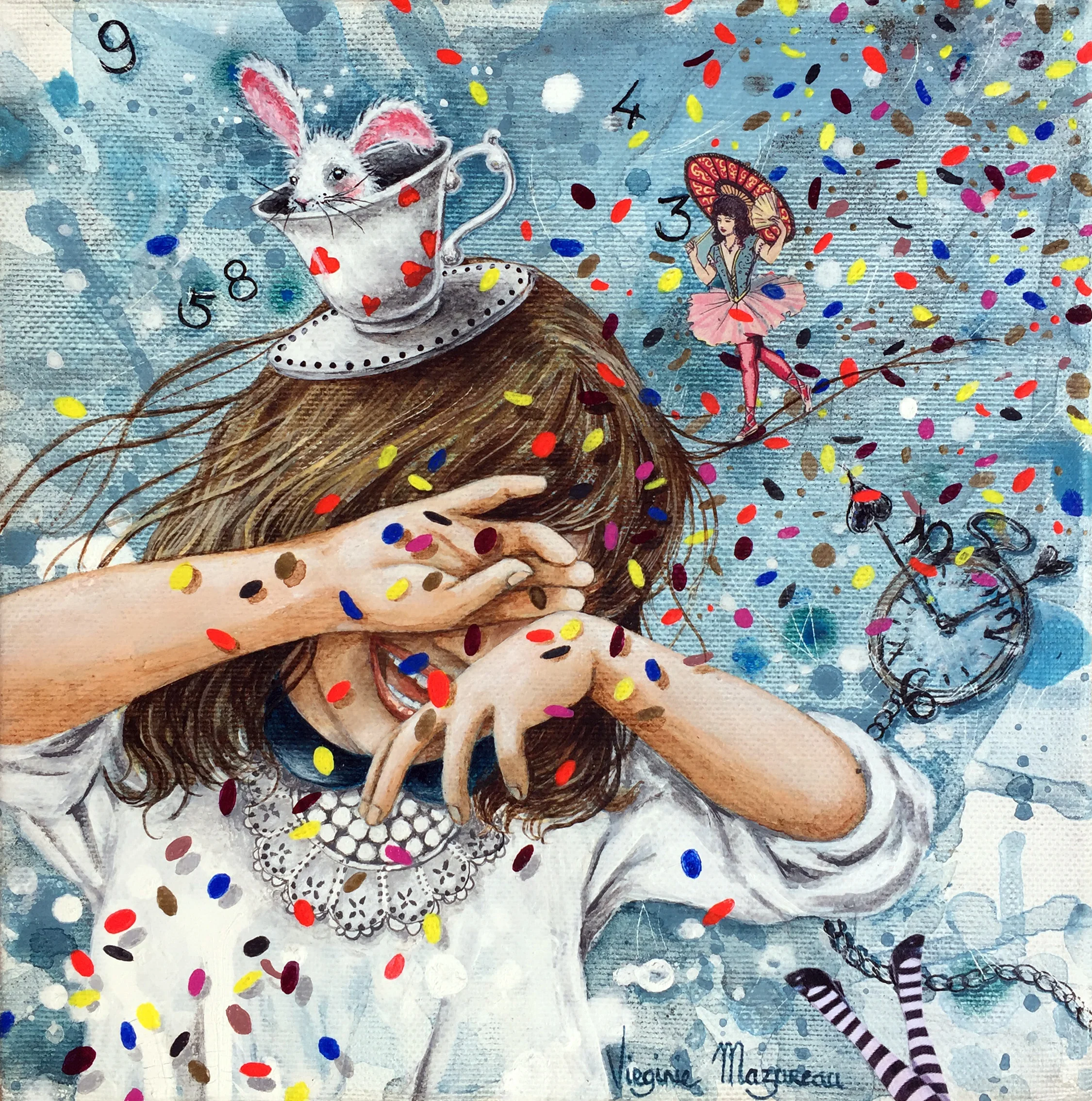 the magical confettis 8x8, mix media 2.JPG