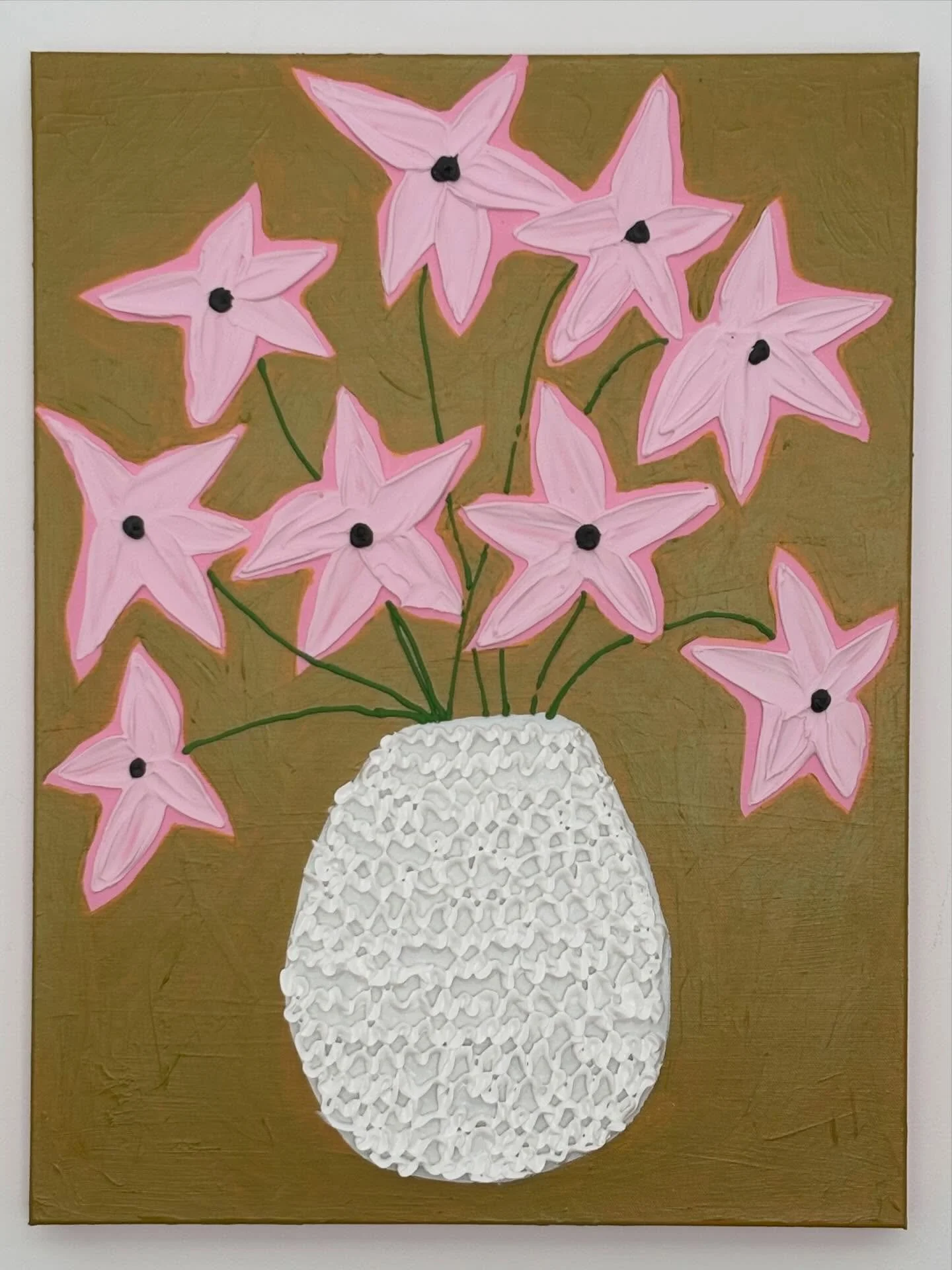 &lsquo;Flowers for Going to the Dentist&rsquo; 
Buy Yourself Flowers Series 

18x24 Mixed Media on Canvas