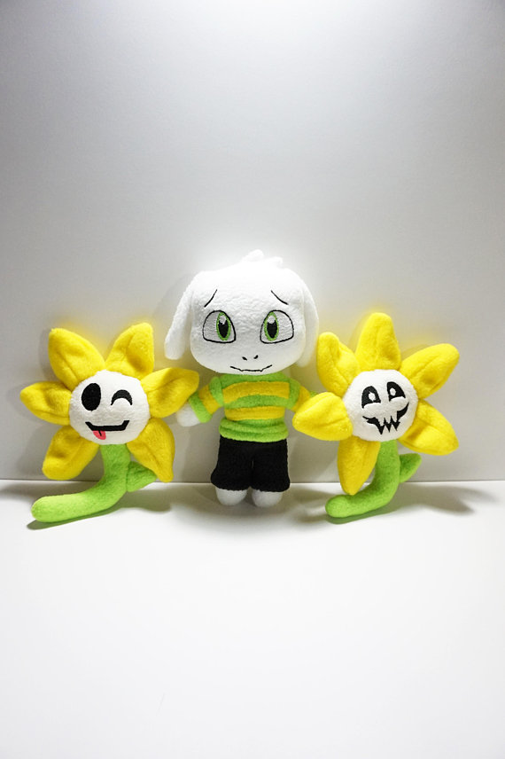 Undertale Inspired Flowey Plush Handmade Soft Plushie 7 in 