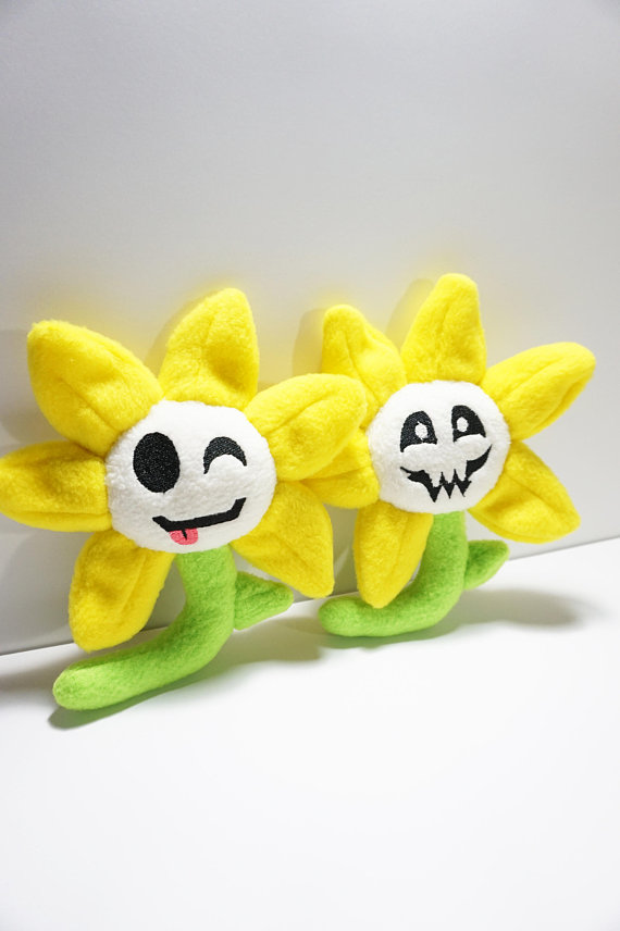 Undertale Inspired Flowey Plush Handmade Soft Plushie 7 in 