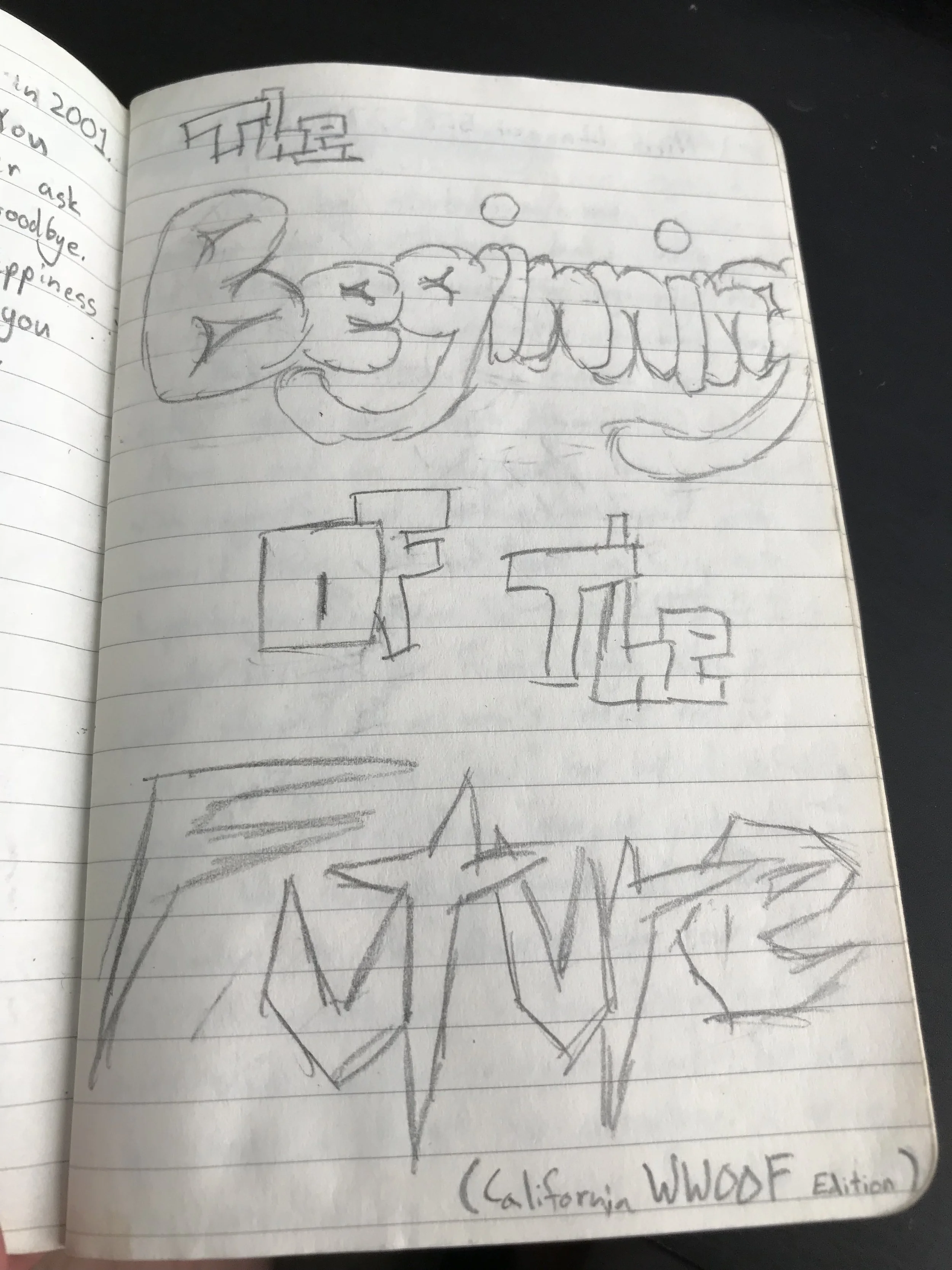 The cover page of my WWOOFing trip with Griffin Crafts (Spring 2014)