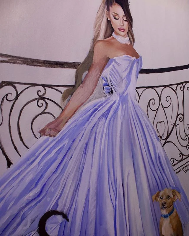 Welcome to my studio! &bull;
&bull;
you all said you&rsquo;d like progress pics! I don&rsquo;t have many pics of the very beginning stages of this piece but don&rsquo;t worry I have a full time lapse being filmed.
&bull;
@arianagrande posted this pic