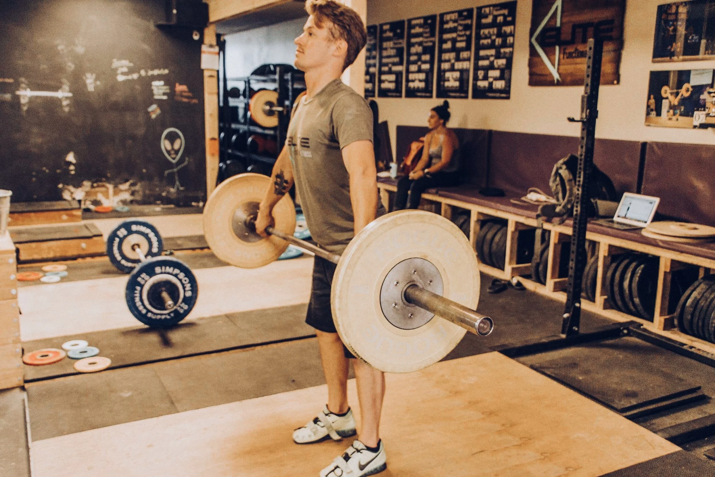 Incorrect Power Position: An athlete may finish in a way that looks like this if the hips rose faster than the shoulders and/or when hips are sent forward rather than up.