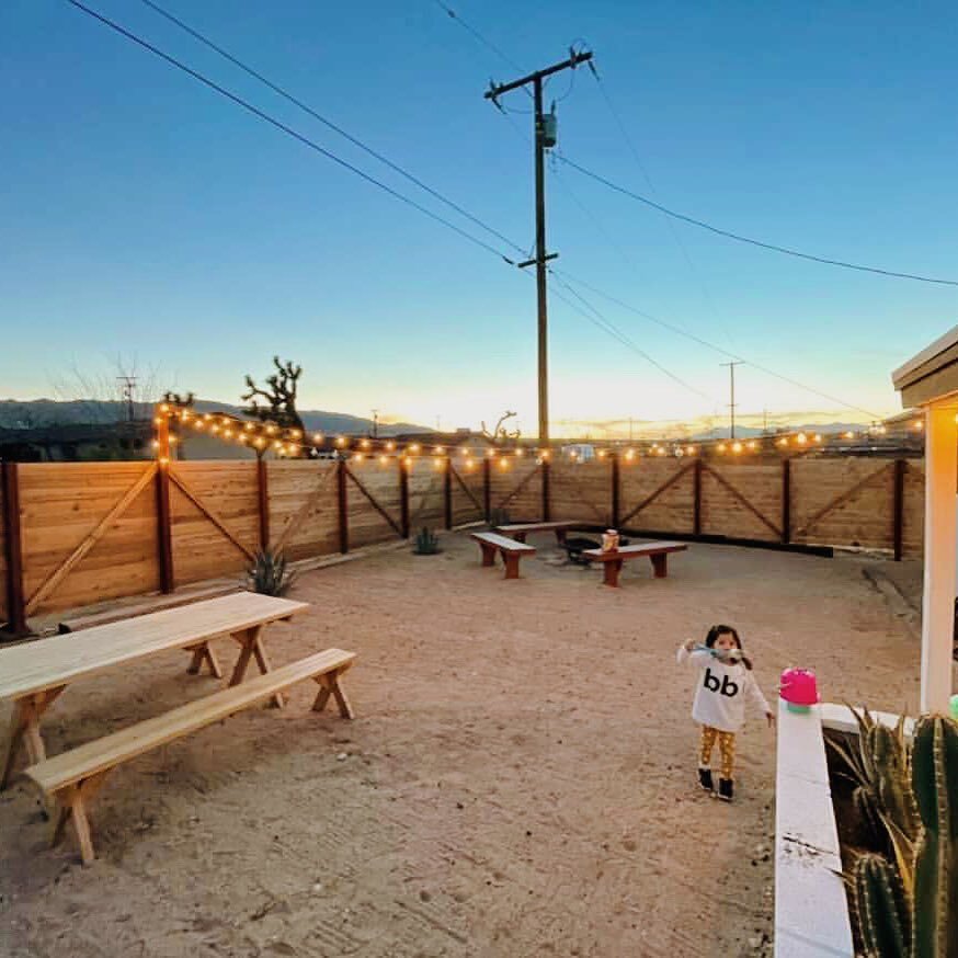 Dusk in the desert with the cutest little nugget! by our guest @angela_mae