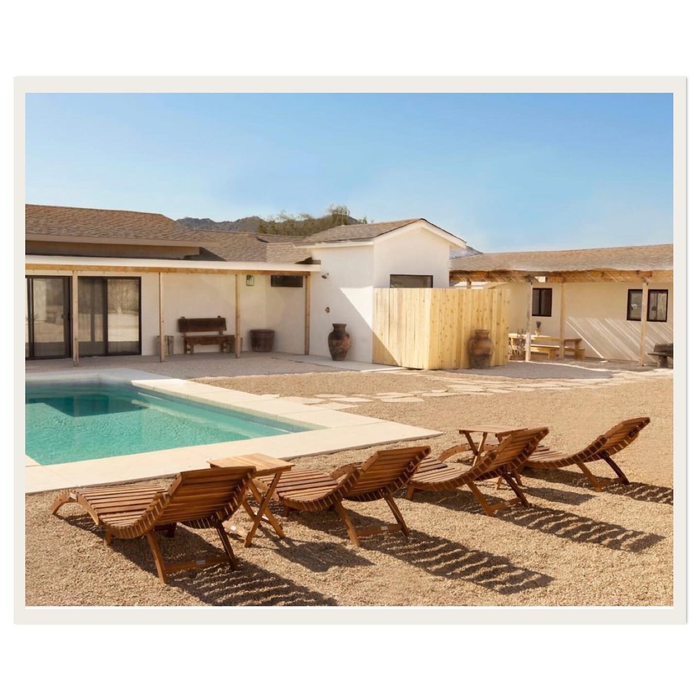 Our sister property - @the_nabu_villa - Joshua Tree. This exquisite property welcomes you to celebrate setting and honor the serene. Nestled 15 minutes away from the Joshua Tree National Park entrance, Nabu is an oasis in the desert - centered around