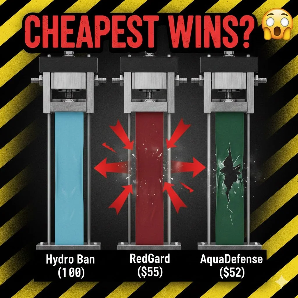 RedGard vs Hydro Ban vs AquaDefense – The Waterproofing Test That Shocked Contractors