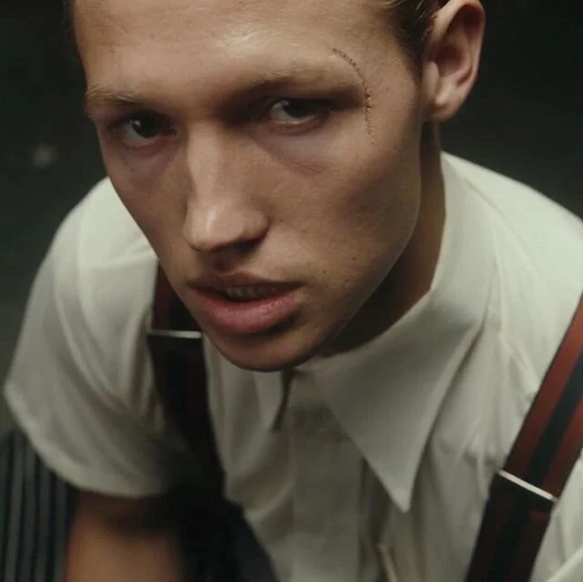 SFX scar &amp; tattoo design + grooming on @minicarlos for @motherdearestfilm Using @kryolanofficial #SFX #BTS 🤩🔪