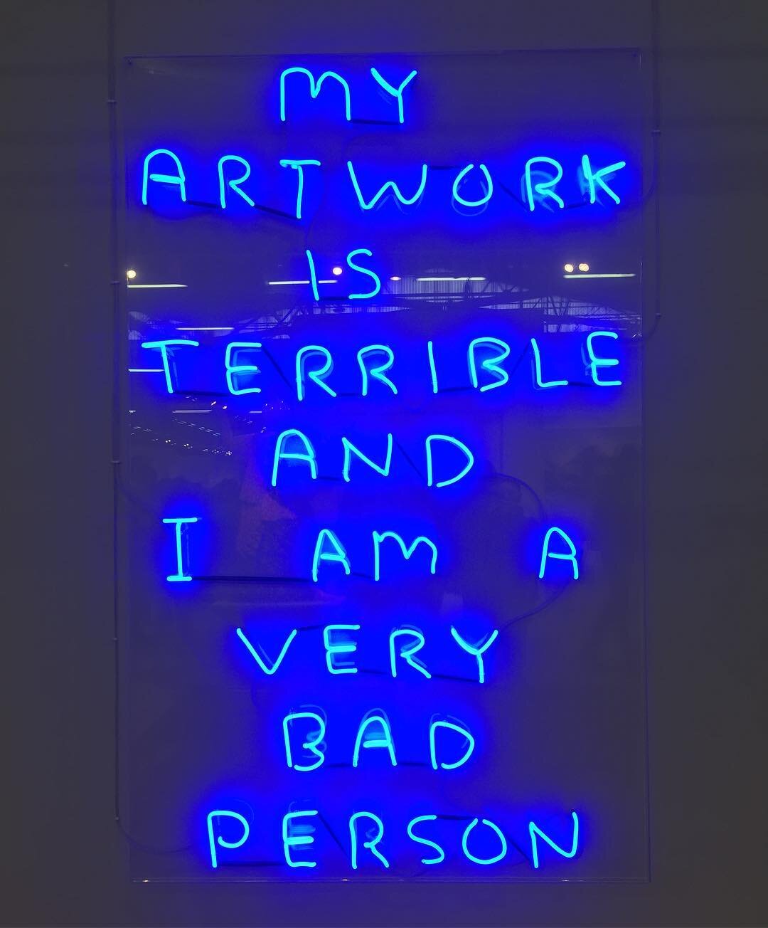 Sentiments

#armoryshow #art #contemporaryart #neon #davidshrigley #nyc #forreals #badperson #artistlife #mantra #wandering #wanderlust #tiredofitall