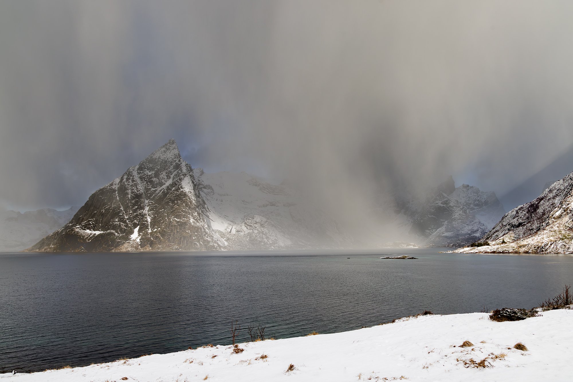 Reinefjorden Snowstorm