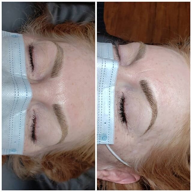 Annual touch up.  So happy to be able to work, and do something I love. 
#studioaurumslc #3dbrows #utahmicroblading #microbladingslc @studio_aurum_slc