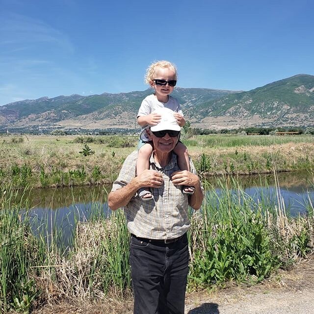 These cool dudes! You know you've really got it made when your choices are to ride your bike,  or have mom carry your bike so you can ride on grandpa's shoulders! #farmingtonbirds