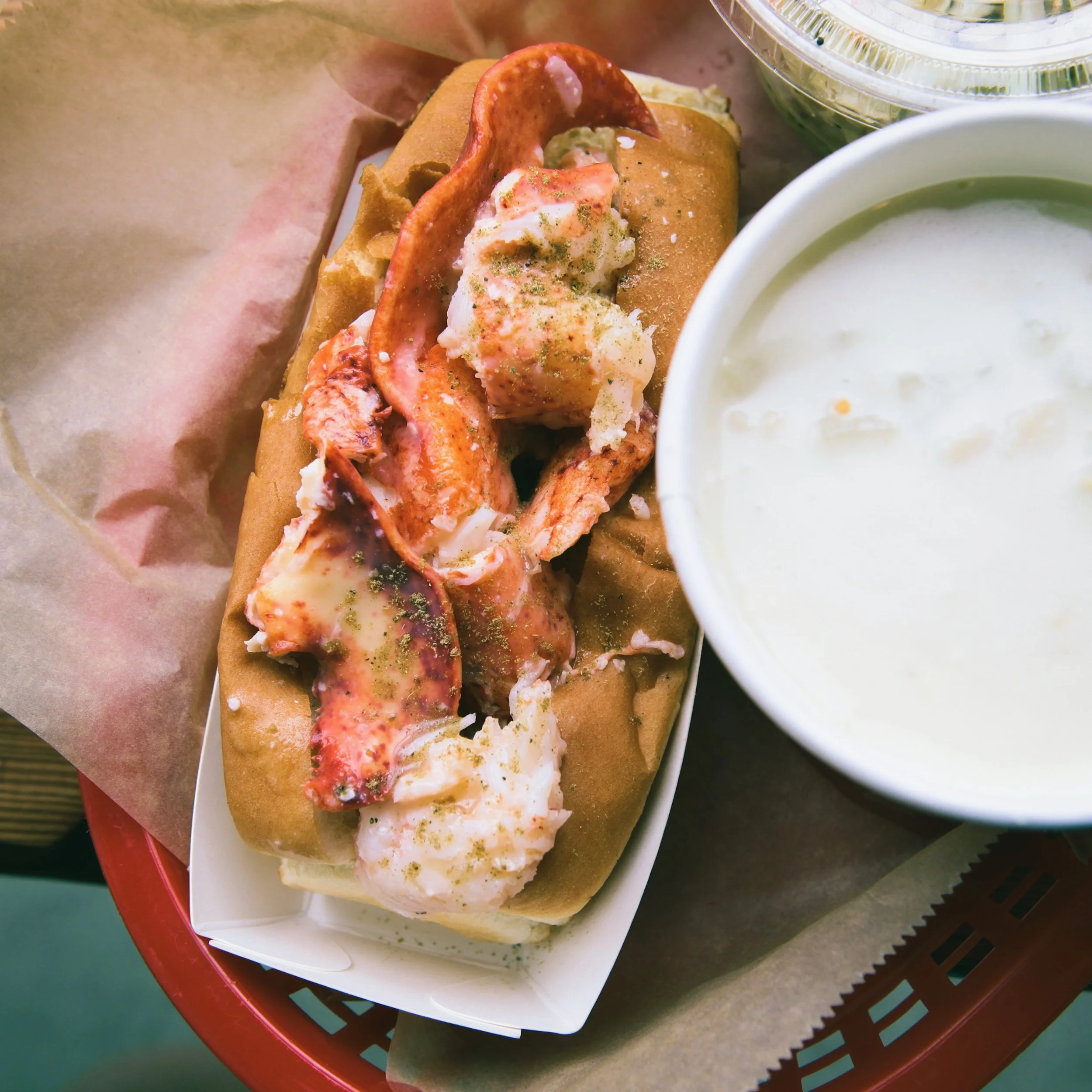 Lobster roll & Clam Chowder