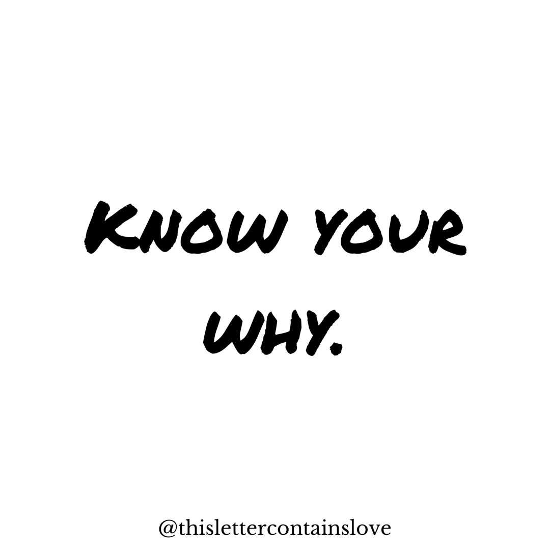 Know Your Why