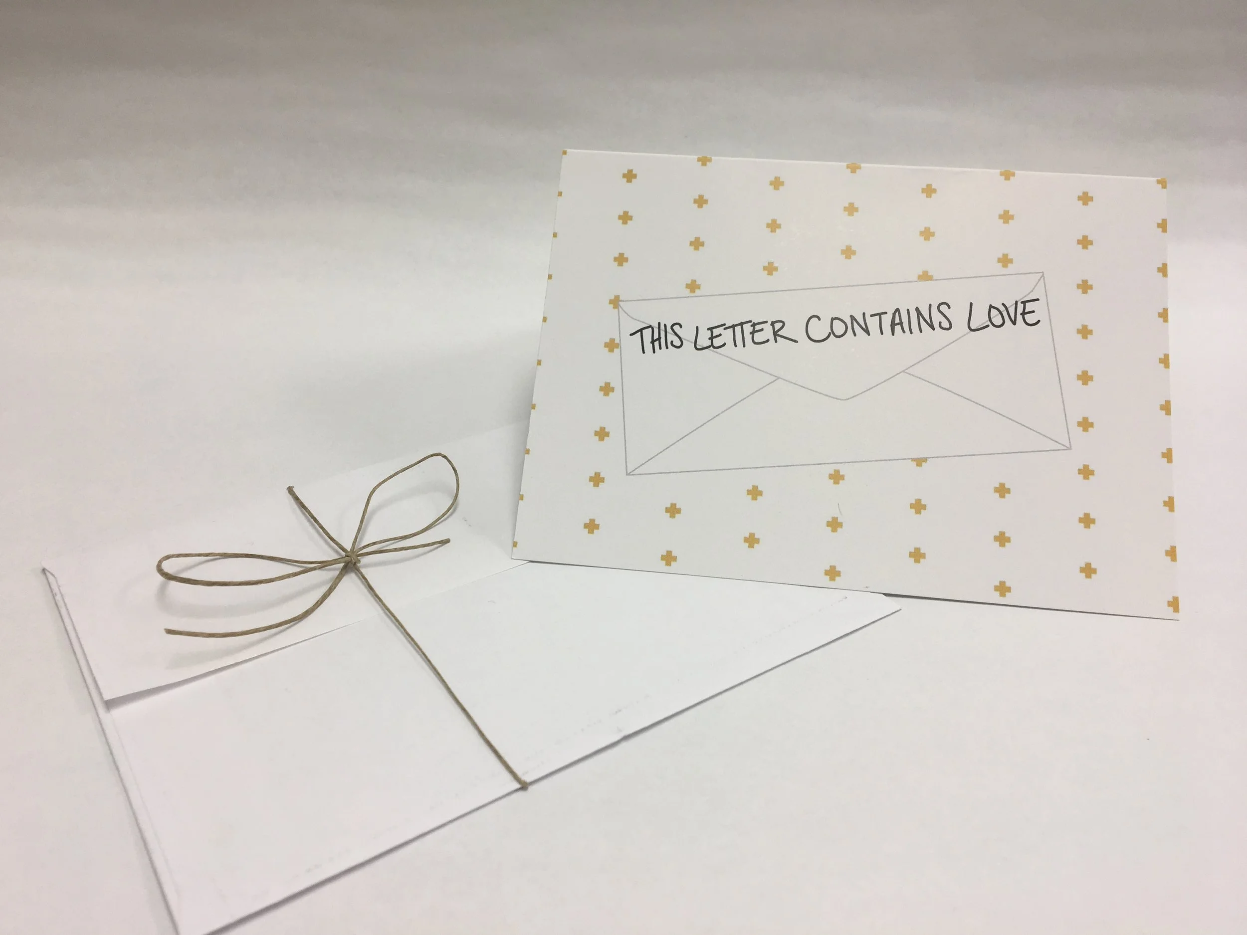 4x5 This Letter Contains Notecard (Black and Gold)