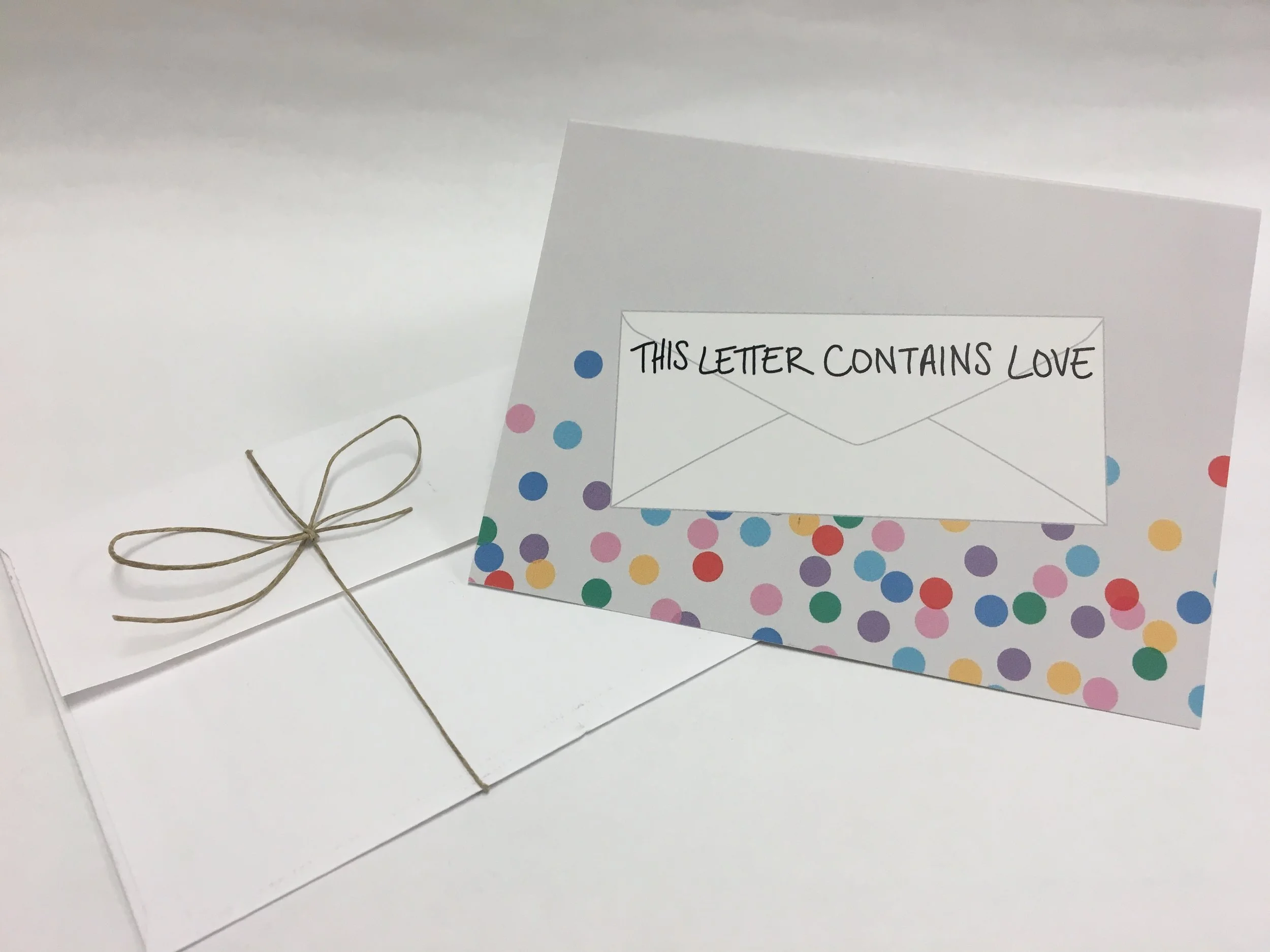 4x5 This Letter Contains Love Notecard (Confetti Grey)