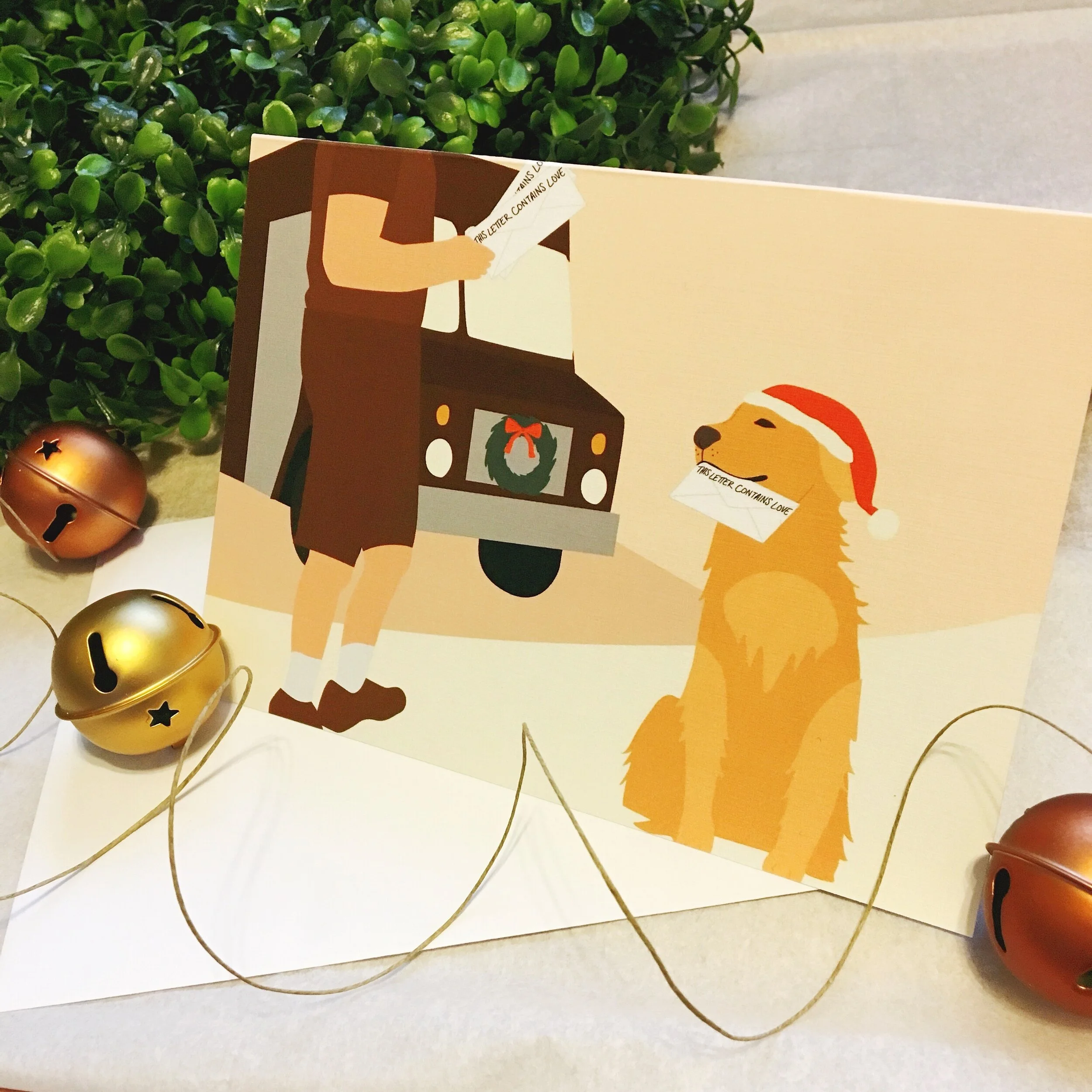 This Letter Contains Love 5x7 Holiday Greeting Card