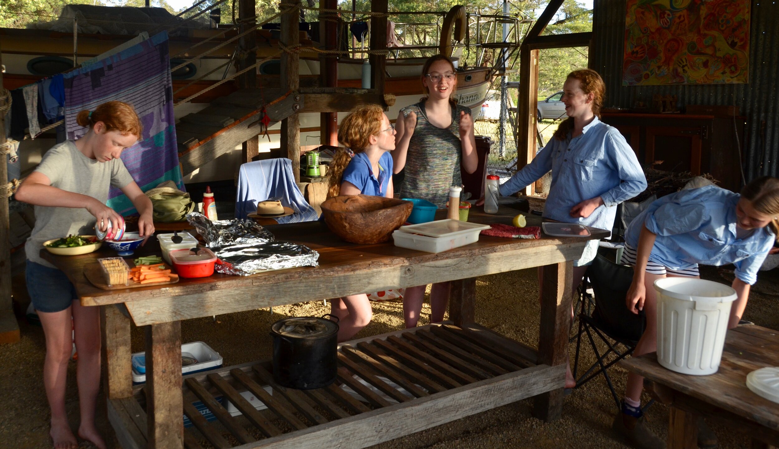 Cooking up a storm for the mothers and daughters overnight camp 2020  (Copy)