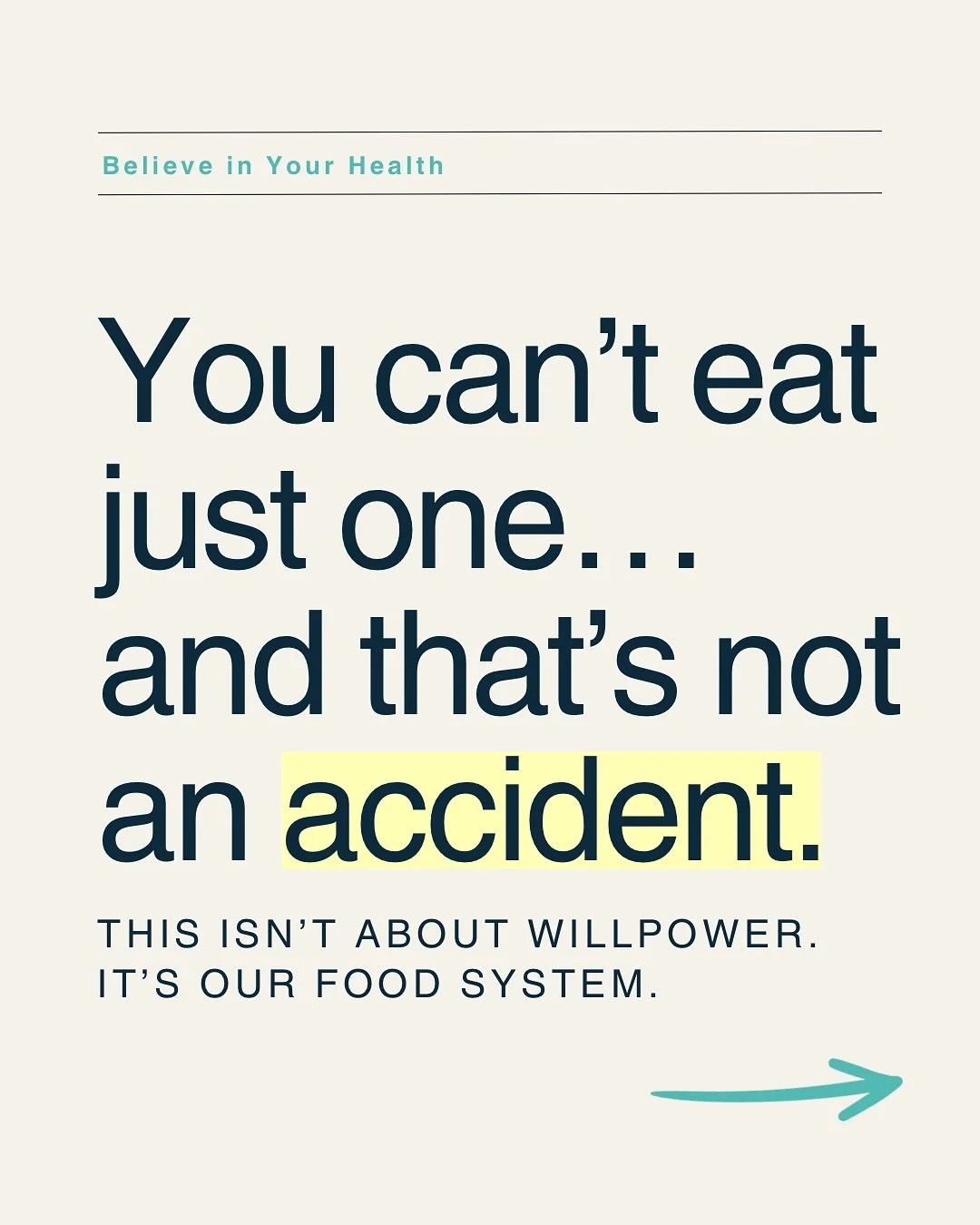 Reason #1️⃣ why I run The Sugar Vaca:
 👉Our food system is not neutral.

Ultra-processed foods are engineered in labs to override your brain&rsquo;s natural stop signals &mdash; not to nourish you.

They study dopamine. They calculate the &ldquo;bli