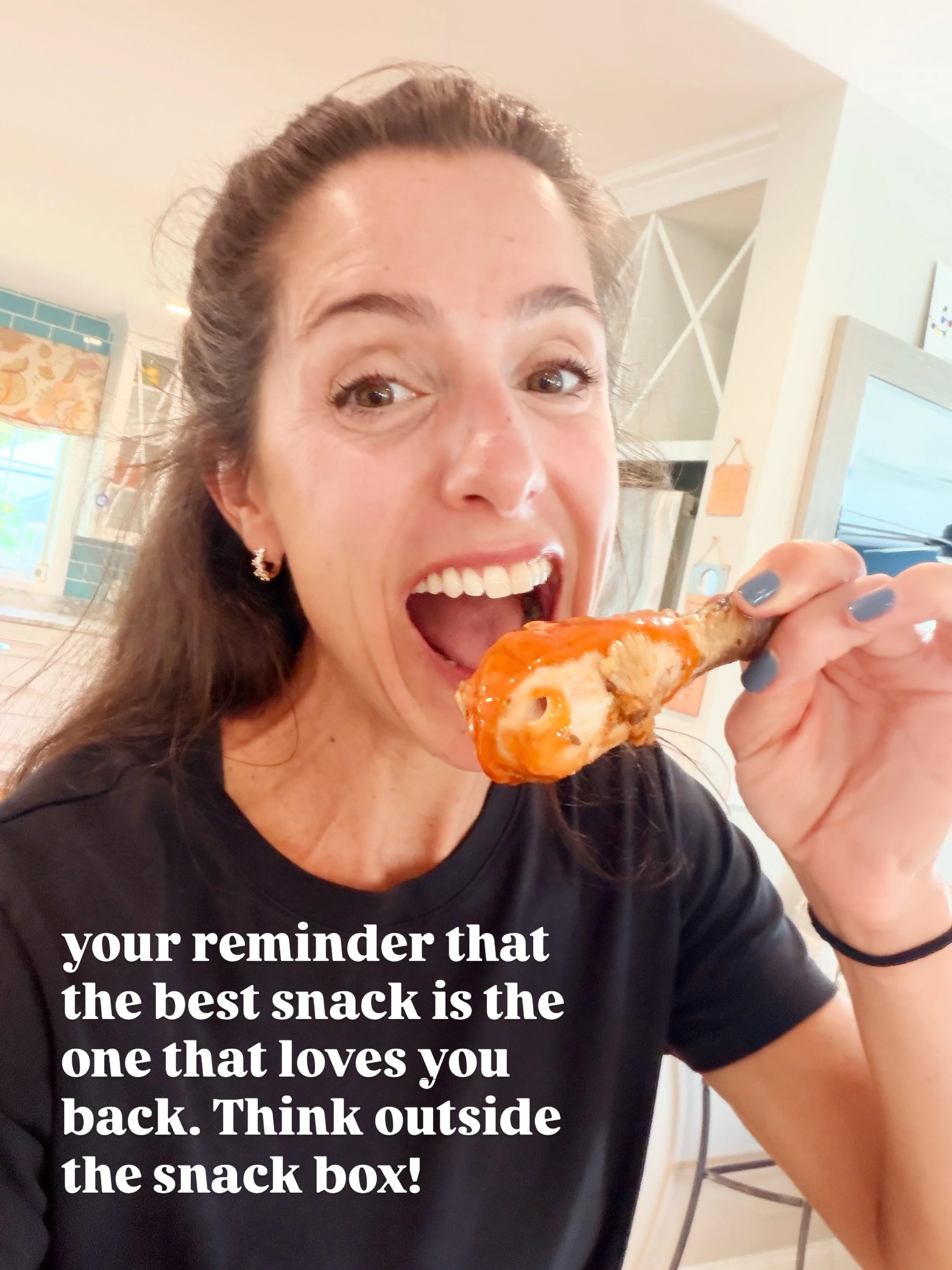 Think outside the snack box! 🍗

It&rsquo;s 4 PM on a Thursday, which means I&rsquo;m getting ready to taxi the kids and then teach a double tonight at Lifetime&hellip;

The easy move would&rsquo;ve been grabbing a bar for the car, but INSTEAD I gave