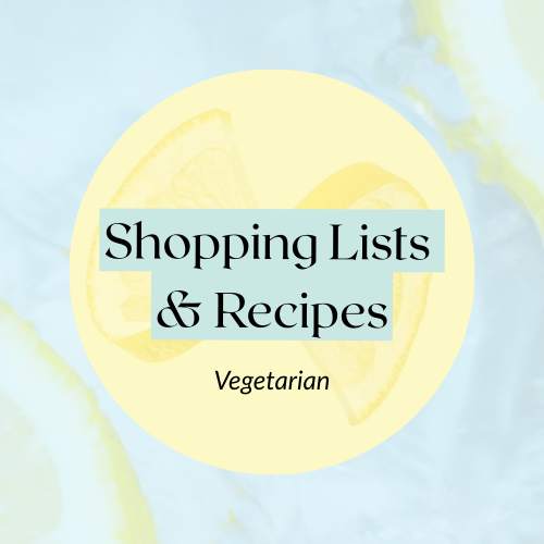 Sugar Vaca Shopping Lists & Recipes - Vegetarian 