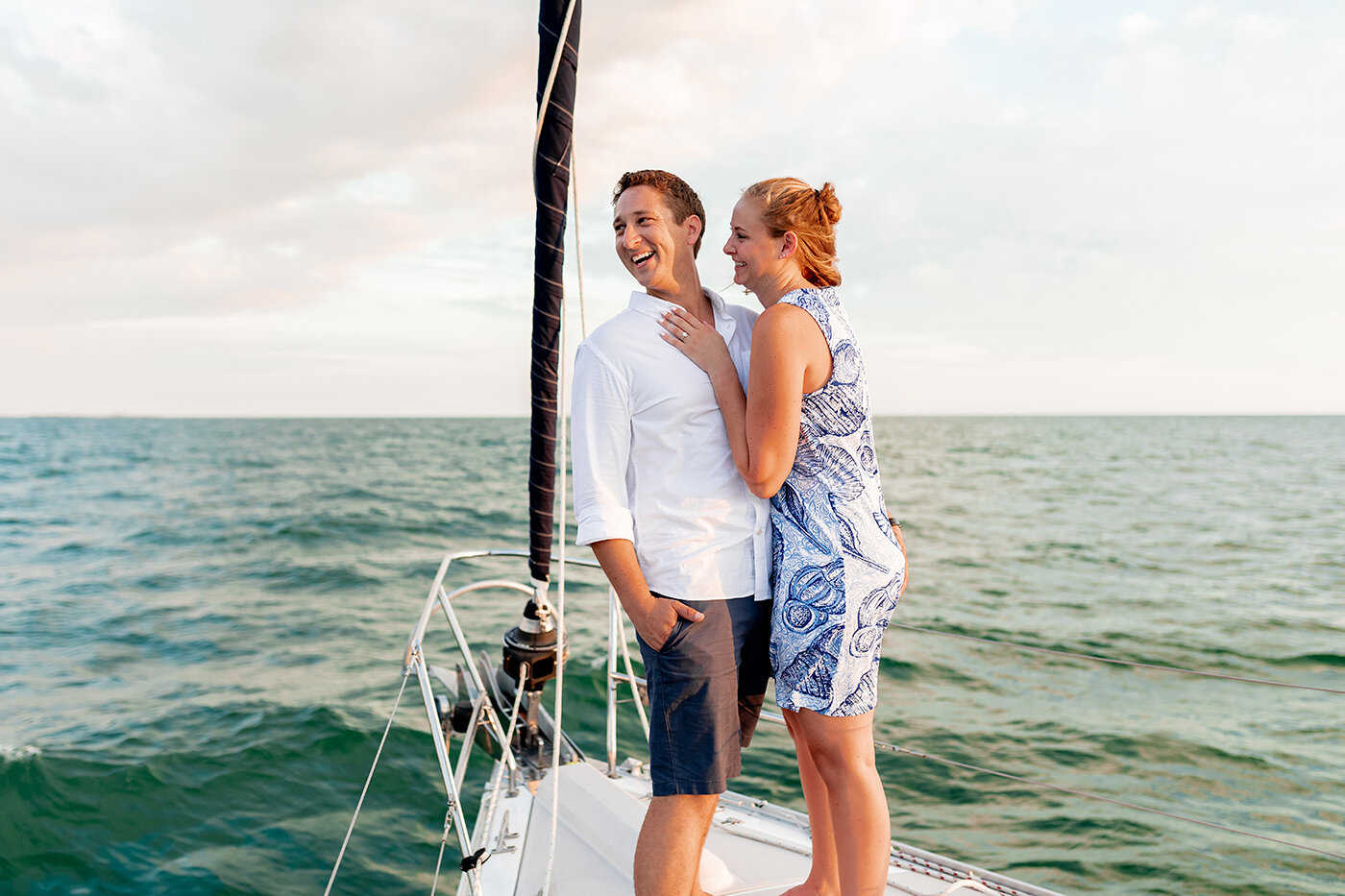 June Sunset Sailing Engagement Session — PINE & FORGE