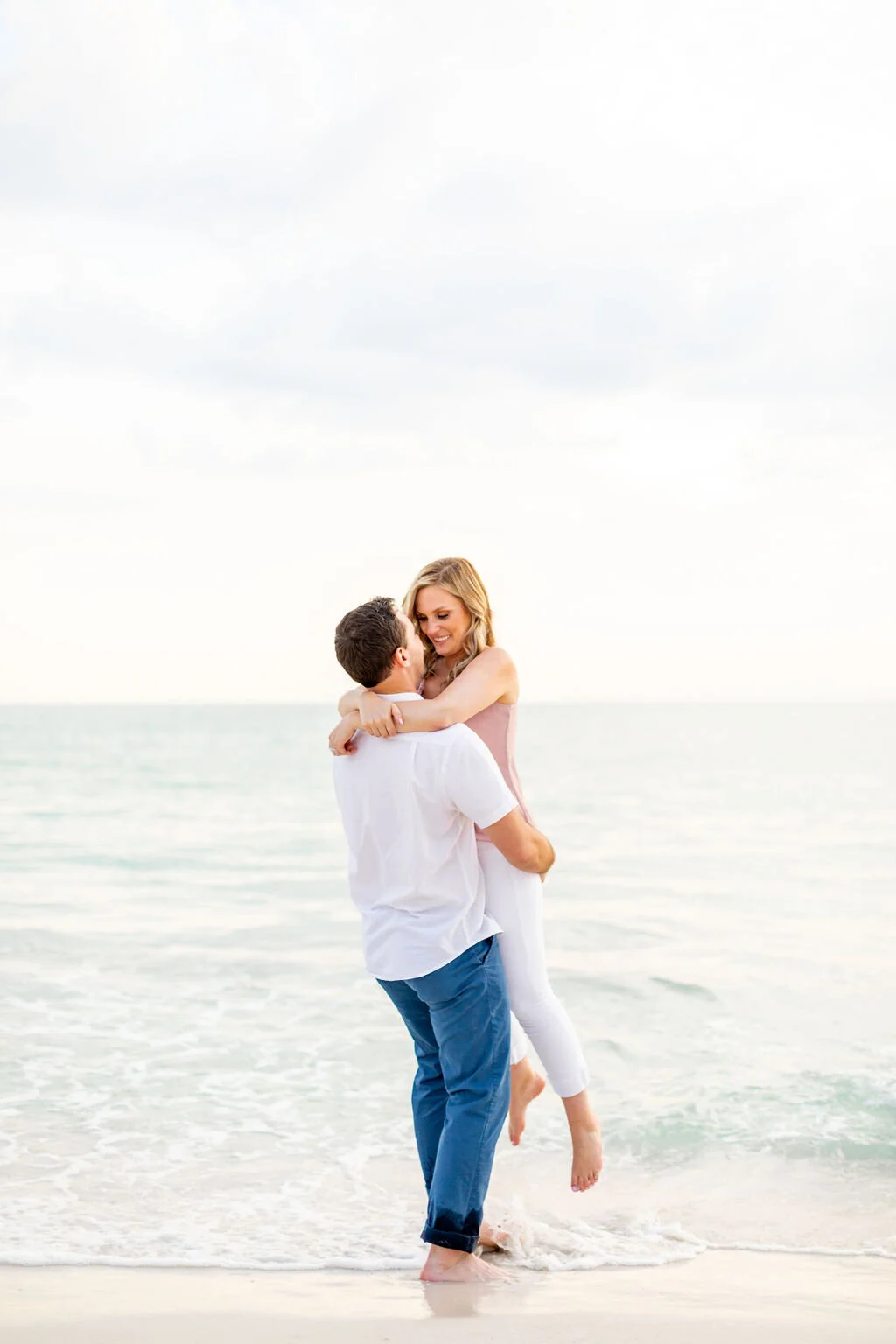 Dreamy Beach Engagement Session at the SandBar on Anna Maria Island, Florida