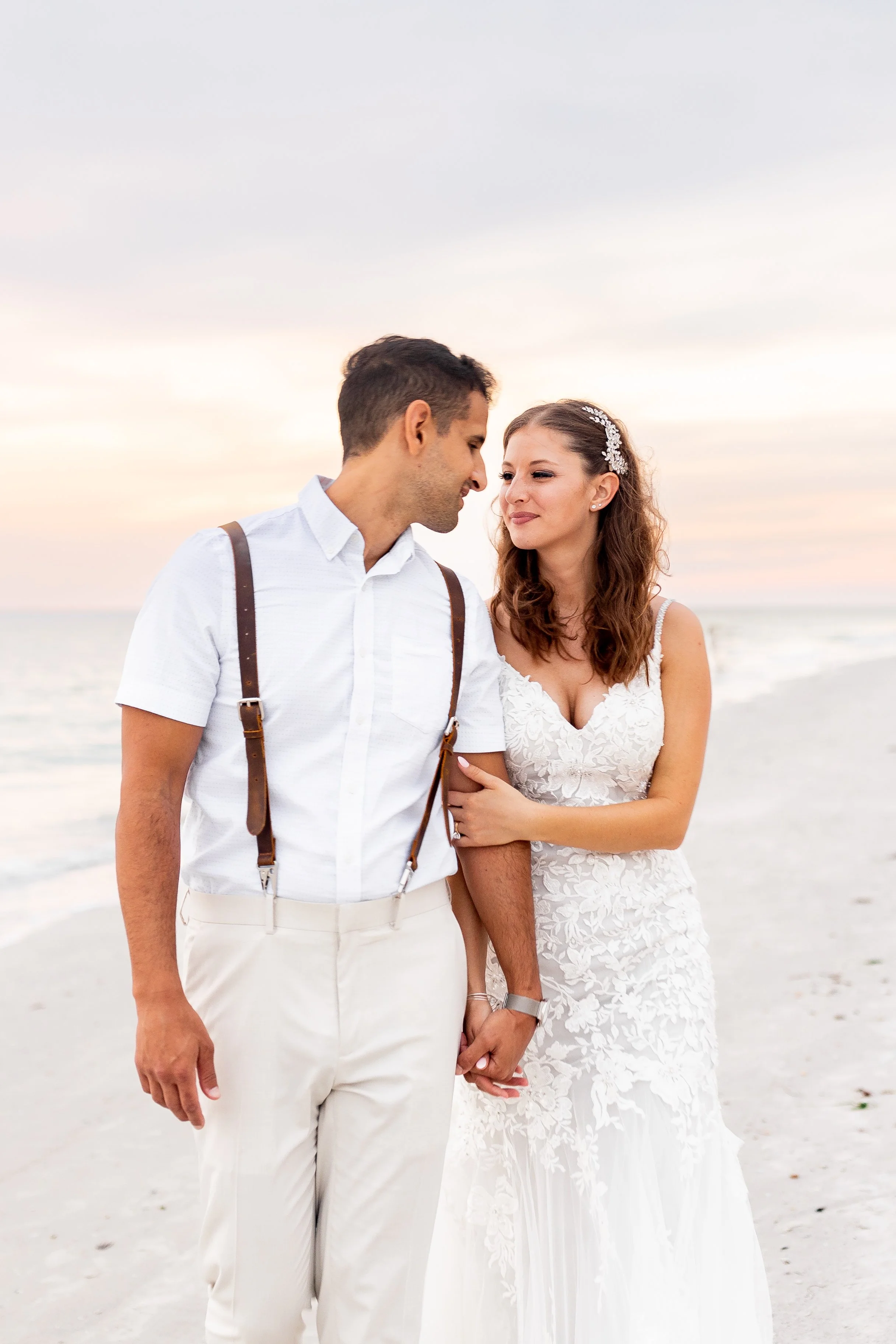 Tropical Fall Beach Wedding at Tides Beach Club on North Redington Beach, Florida