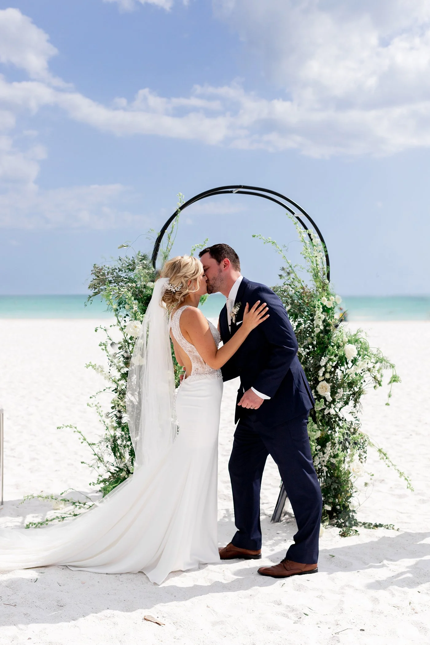 Beach Wedding with Modern Mediterranean Theme at The Westin Sarasota, Florida