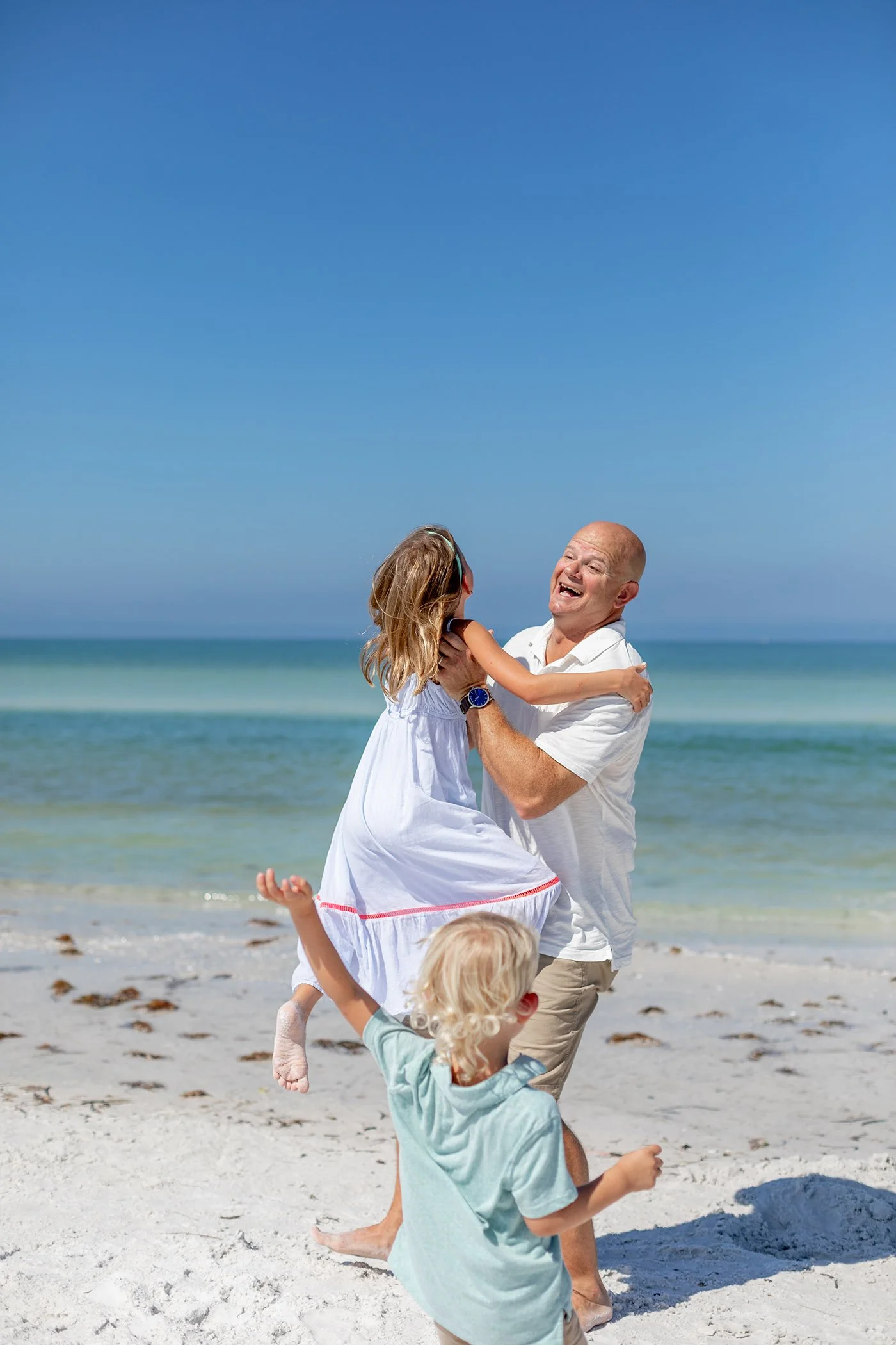 Mid-morning mini family session at Siesta Key Beach, Florida