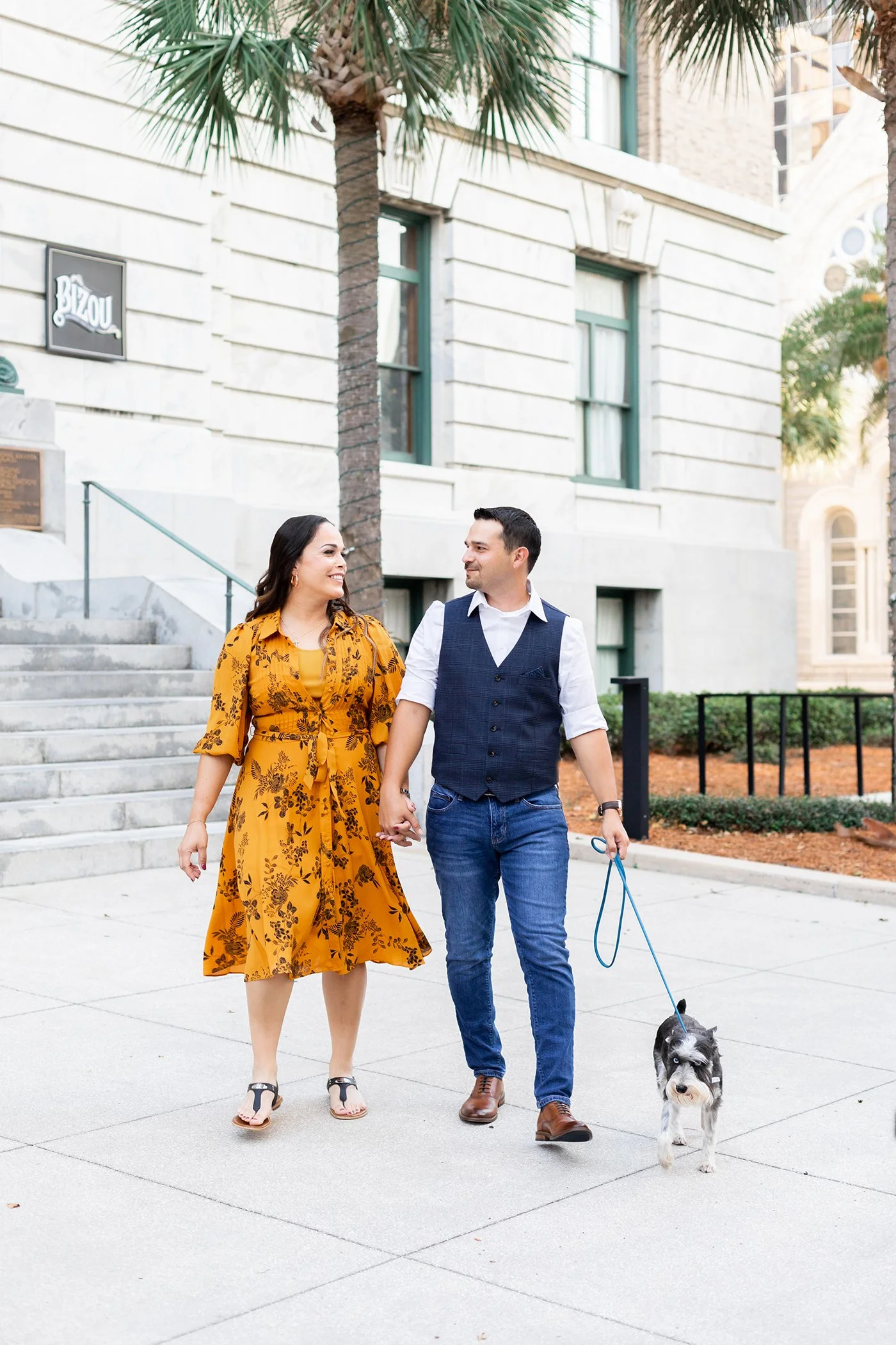 Downtown Tampa Engagement Session With The Cutest Dog