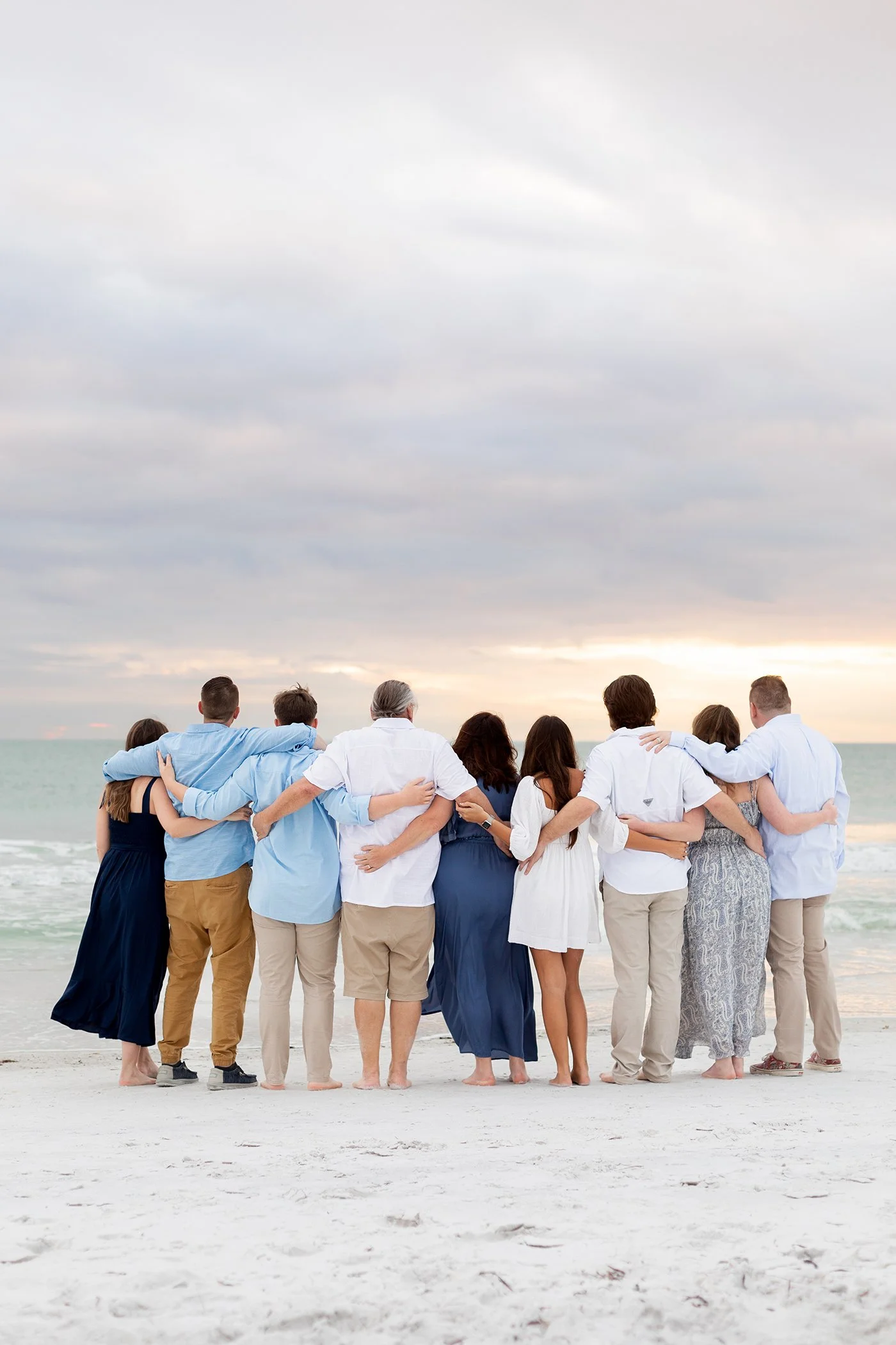 Big Family Portrait Session at The Sandbar Restaurant, Anna Maria Island, Florida