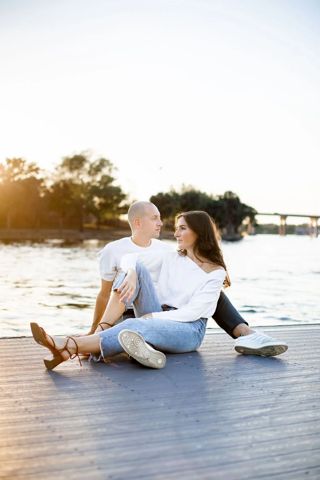 Downtown spring engagement session in Tampa, Florida