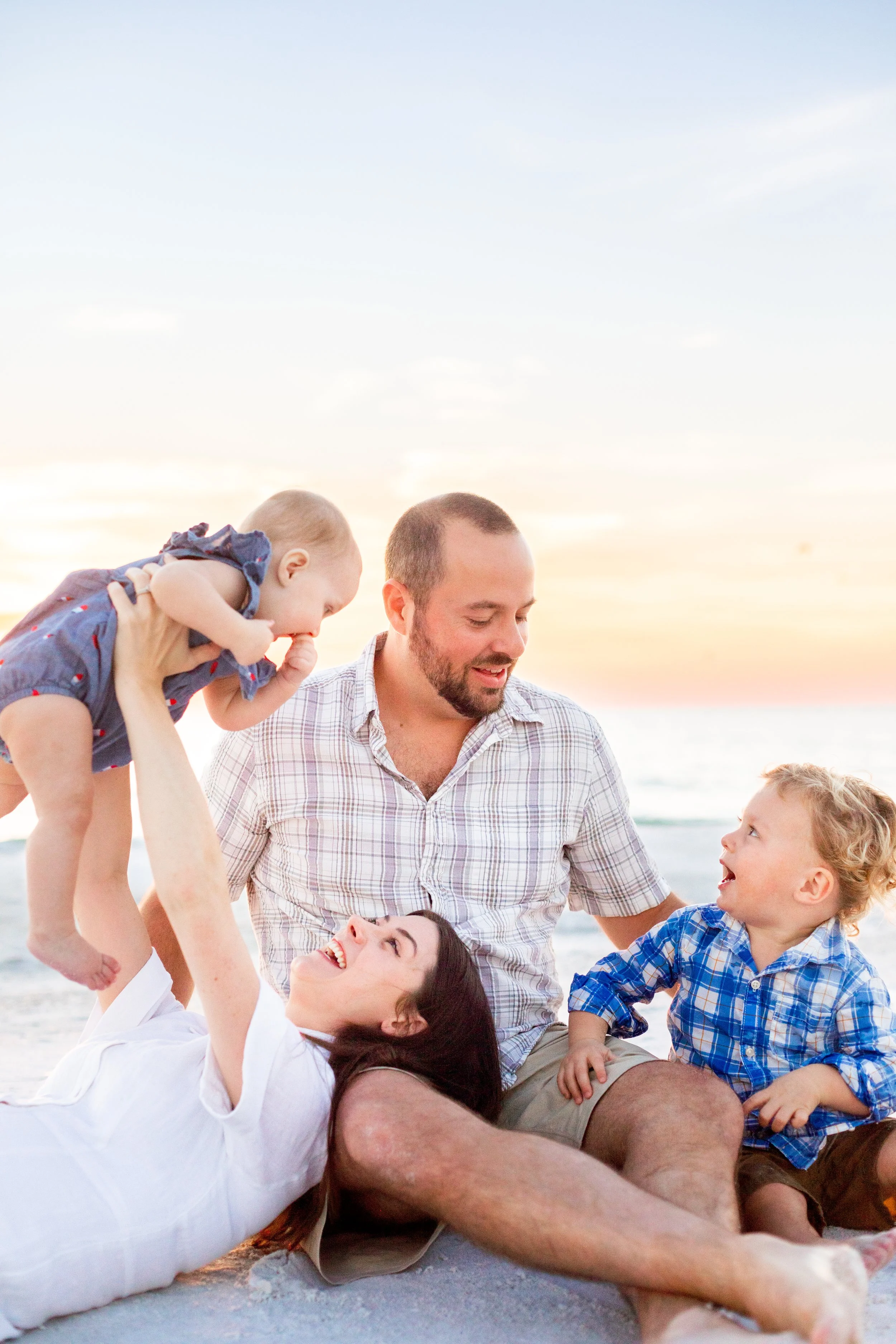 Holmes Beach Family Sunset Session on Anna Maria Island, Florida