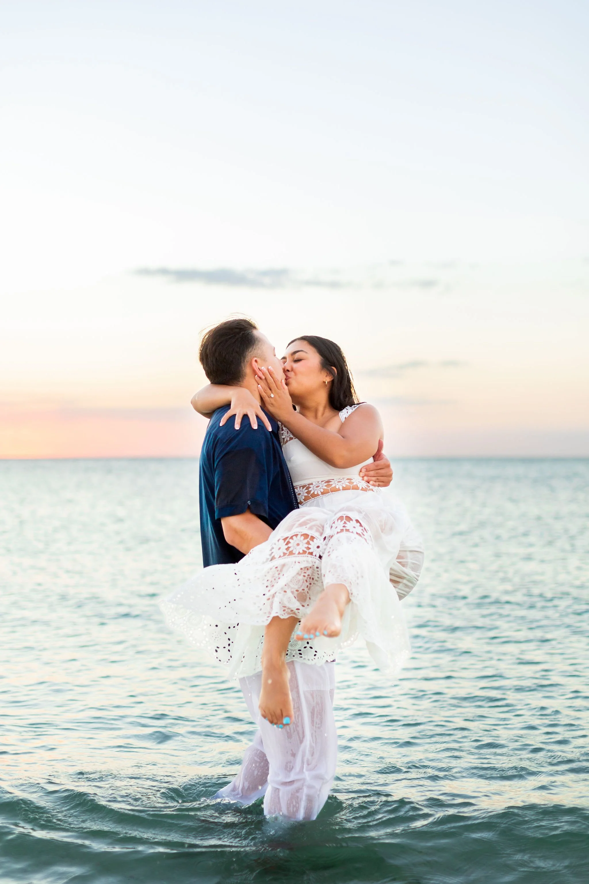 Pass-A-Grille Beach Sunset Proposal for Military Couple in St. Petersburg, Florida