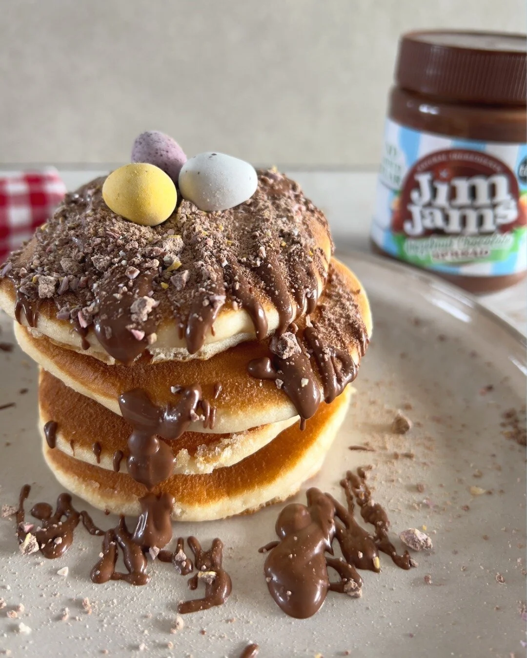 Happy Easter from all of us at JimJams 🐰🤎

We hope you have a fantastic, chocolate-filled day full of egg-citing activities 🙌

Got any chocolate leftover? (silly question?👀) Then get making a delicious pancake stack, drizzle over your favourite J
