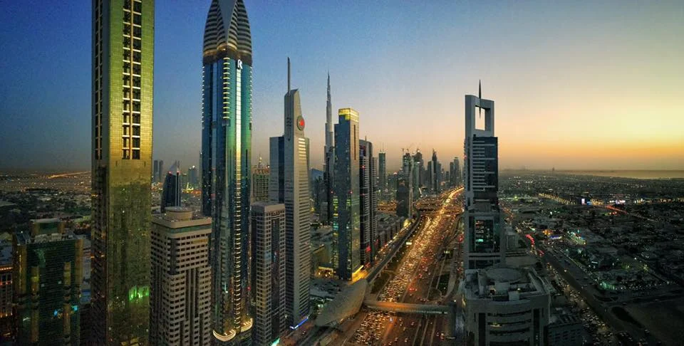 Dubai sunset view of Sheikh Zayed Road.jpg