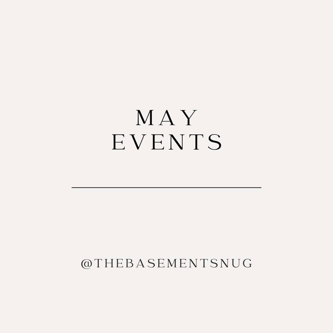 We blinked and here we are heading into May already! 🖐

Alongside the usual classes, here's our workshop and monthly editions line up. All bookable via our events and workshops section on our website. 

www.thebasementsnug.co.uk