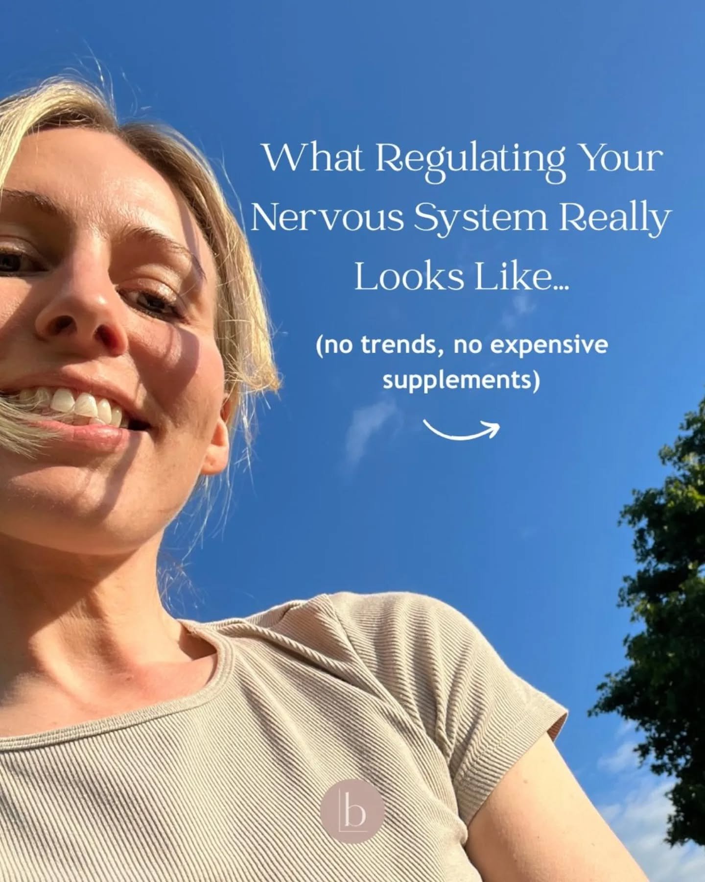Regulating your nervous system doesn&rsquo;t have to mean ice baths, biohacks, or pricey supplements.

It can look like coffee in bed with someone you love.

Eating without your phone.

Moving gently, even if it&rsquo;s just a few stretches.

Reading