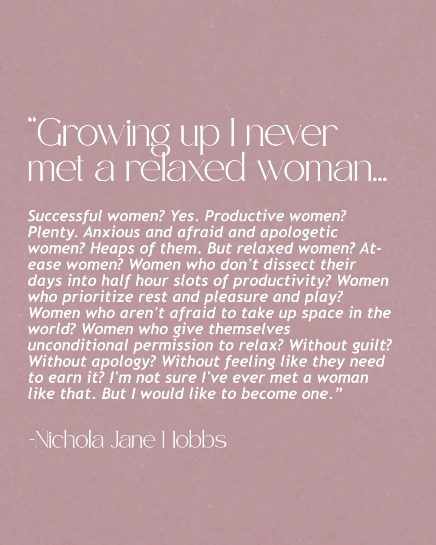 This month, we&rsquo;re reading&nbsp;The Relaxed Woman&nbsp;by @nicolajanehobbs - a wise, grounding book that feels like part therapy session, part chat with your most insightful friend. 

It&rsquo;s thoughtful and full of practical guidance for navi