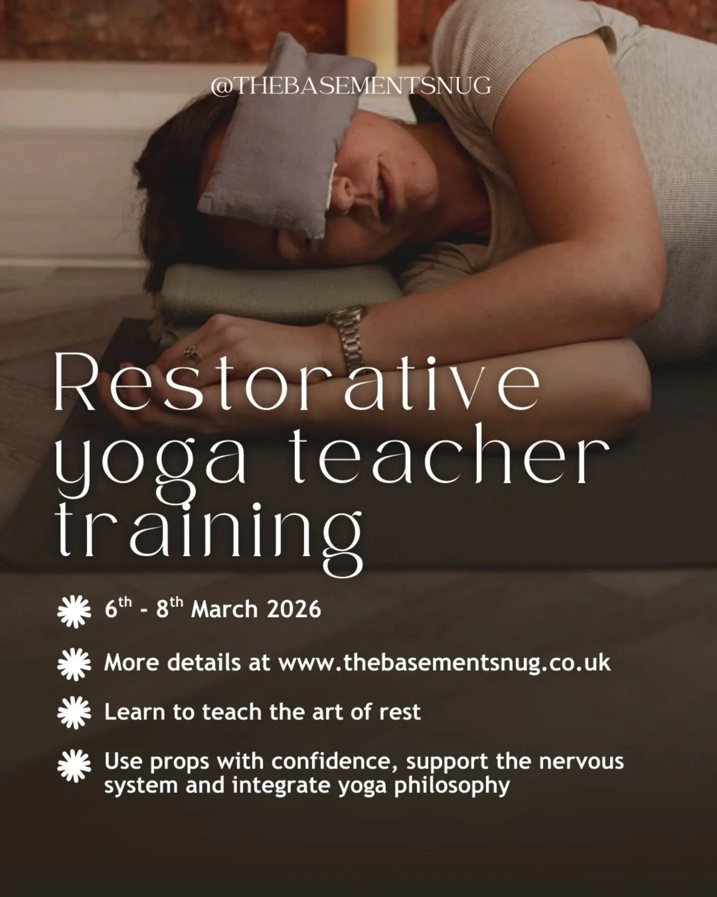 We&rsquo;ve had a last-minute cancellation, so there&rsquo;s now just&nbsp;one spot left&nbsp;on our Restorative Teacher Training, 6th-8th March in Warwickshire.

Deepen your own practice and gain the confidence to guide others through the powerful, 