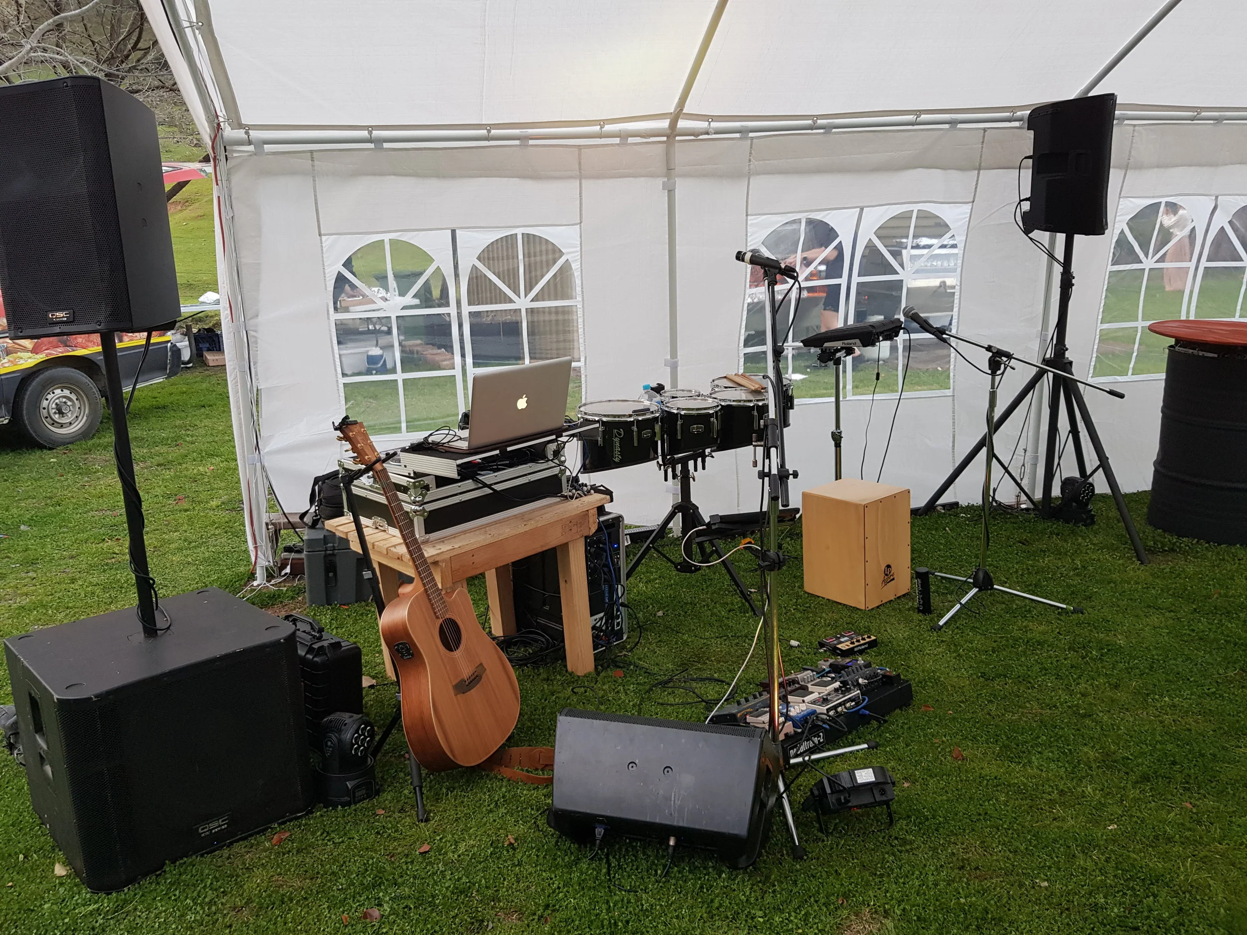 Audio and lighting equipment included