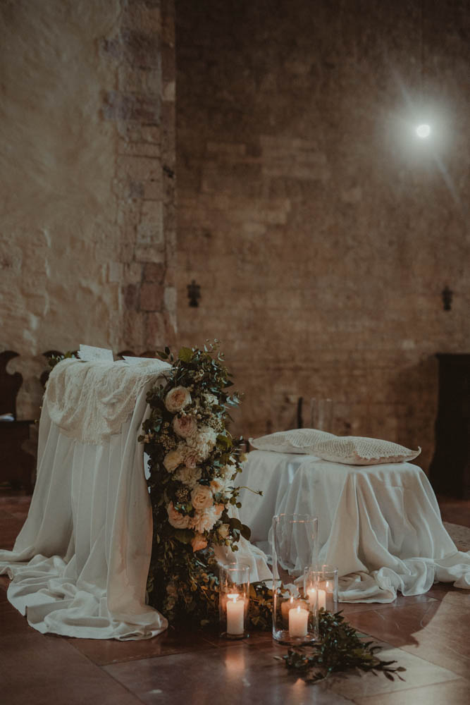 Soft elegant destination wedding in Assisi 