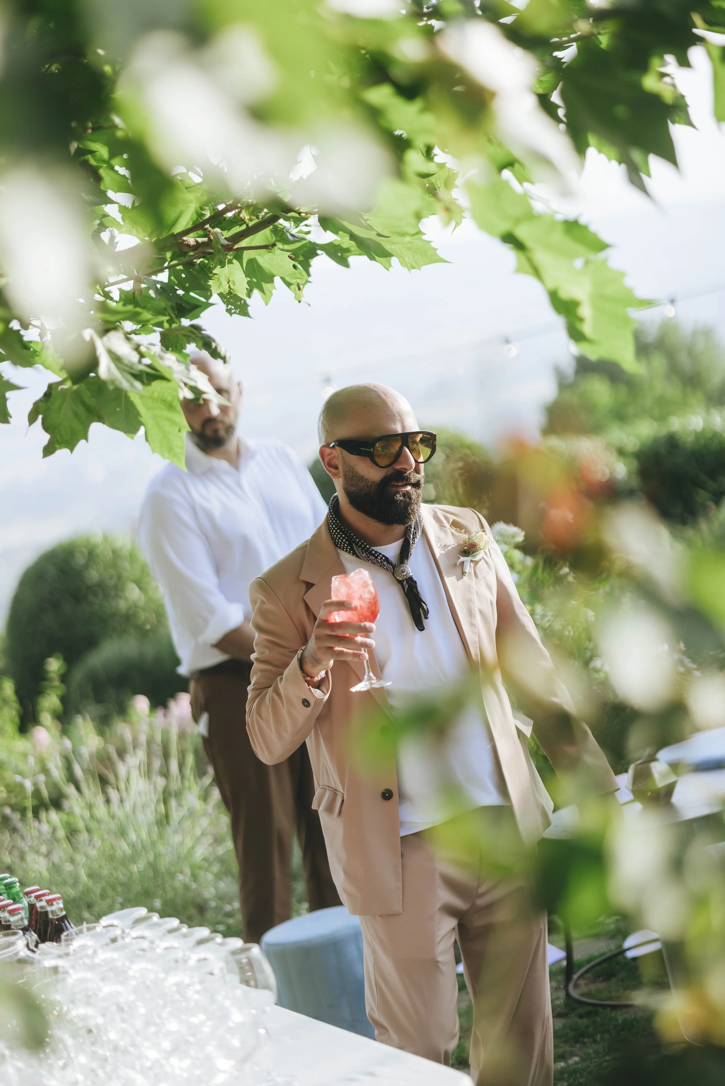 Luxury gourmet wedding dinner in Umbria countryside