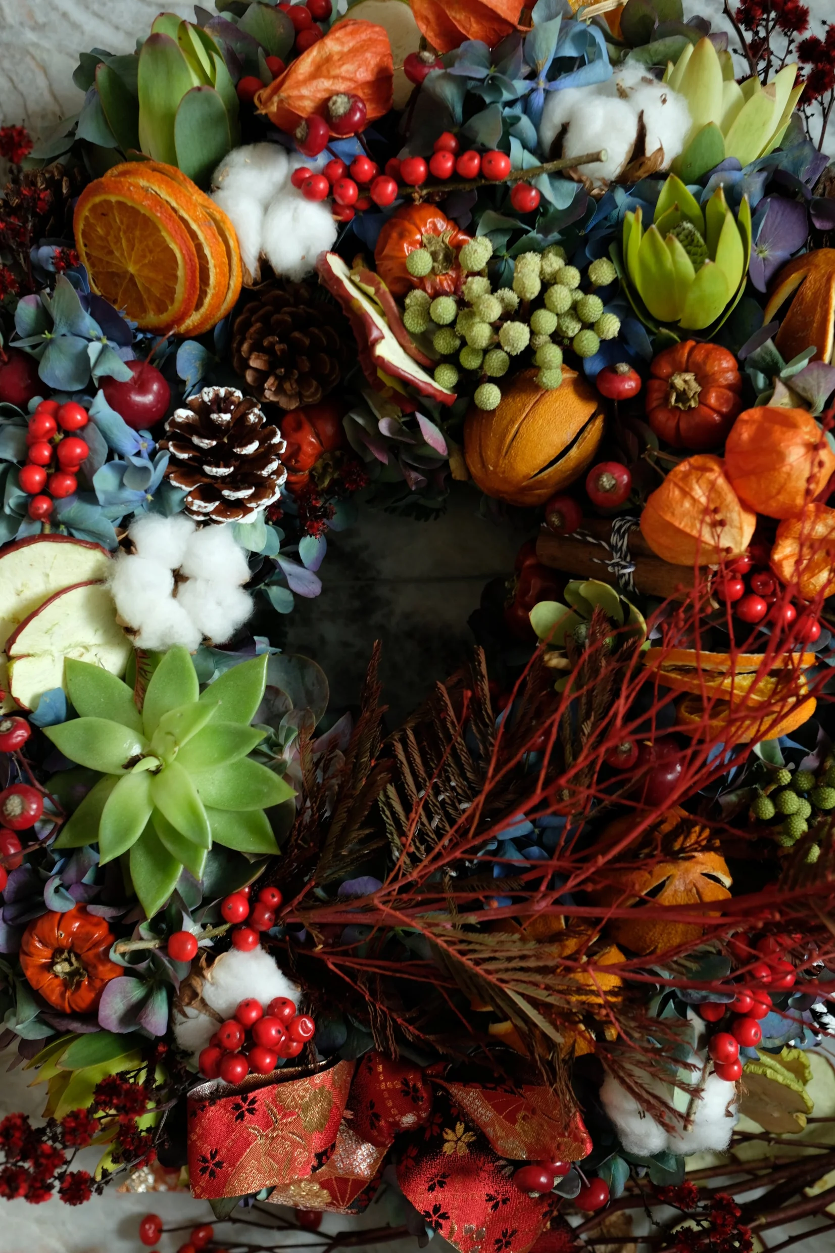 Christmas Wreath with in BLUE Workshop