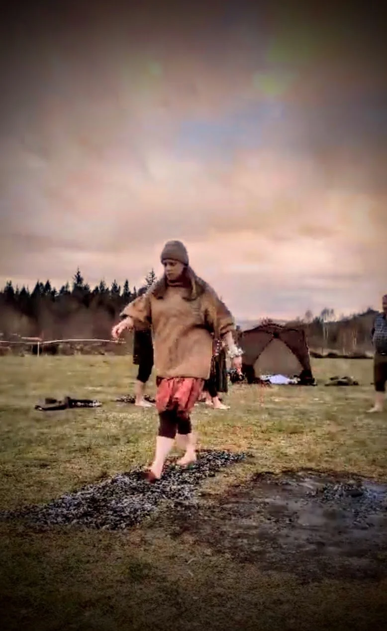 Walking the hot coals!