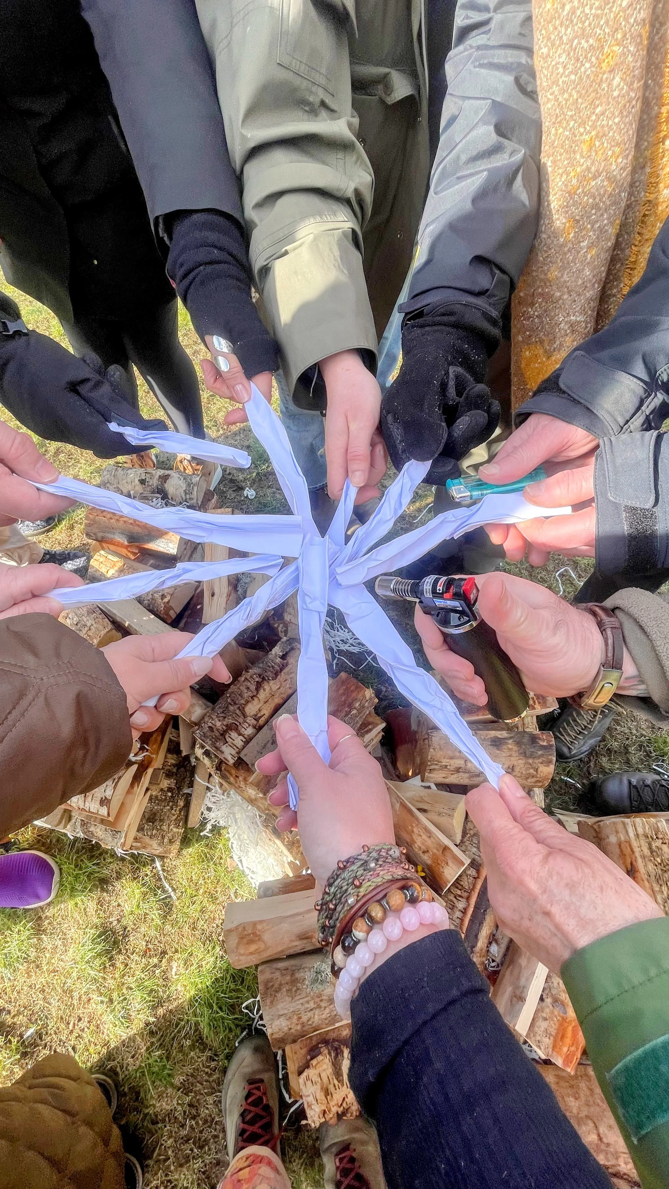 Lighting the fire together