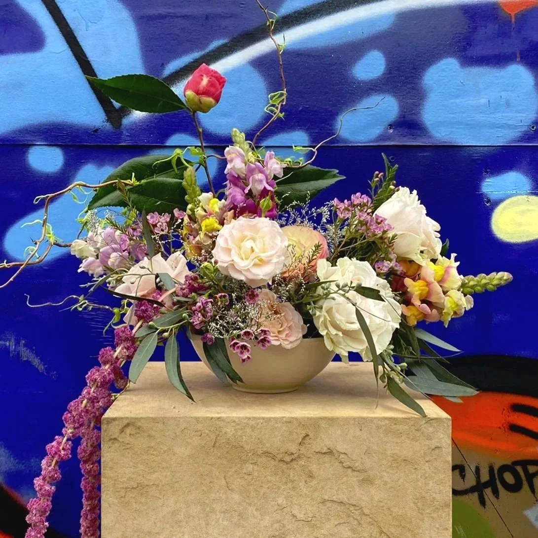 REBEL REBEL FLOWERS 21 JULY BOWL FLOWER ARRANGEMENT WORKSHOP
