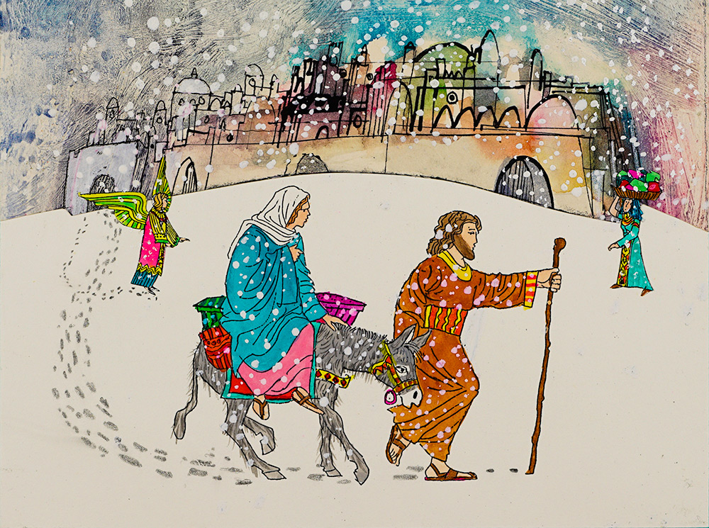 Mary-and-Joseph-search-for-shelter-Brian-Wildsmith.jpg