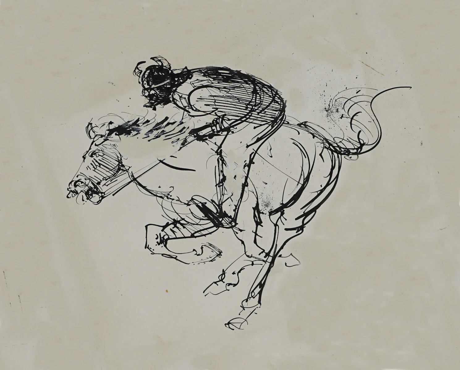 He saw the war chiefs jump on skittering, frightened horses and charge out of the gate followed by their captain